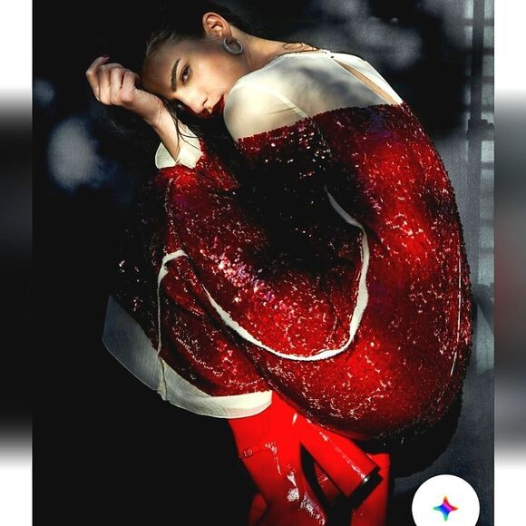 Zara Runs bigLimited EDITION- BLOGGER'S FAVE! SEQUIN CHIFFON DRESS ZW COLLECTION - Picture 1 of 16